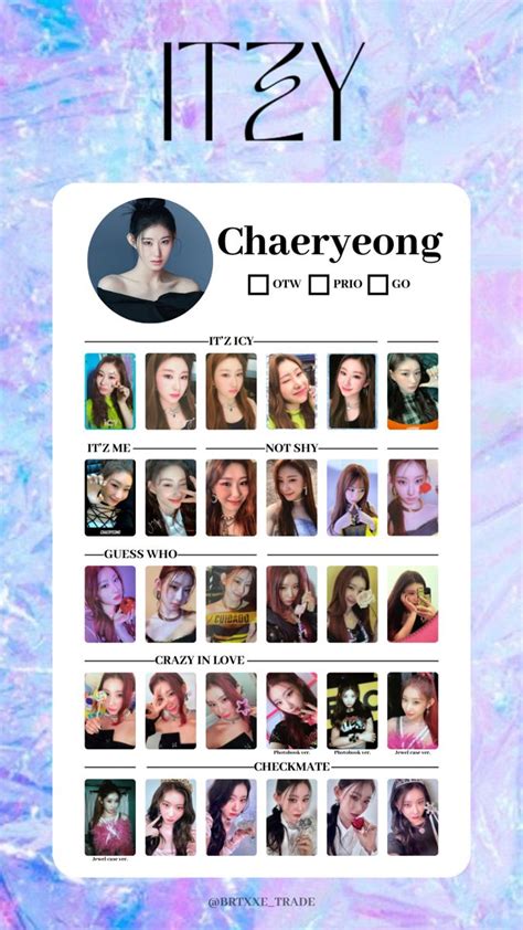 Chaeryeong Photocard Template
